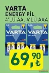 VARTA ENERGY PİL fiyat ve kampanya bilgisi